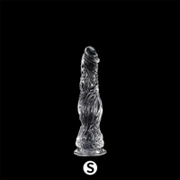 9.5in 10.7in 11.8in Clear Crystal Huge Animal Dildo For Love Sex Toy