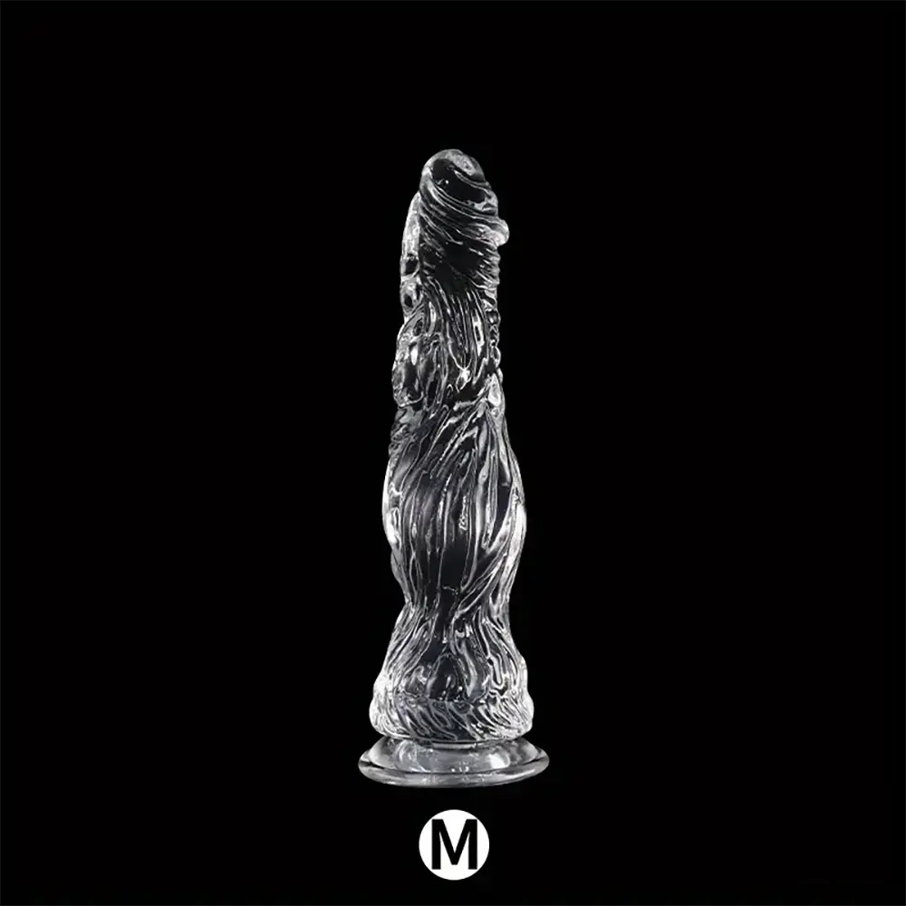 9.5in 10.7in 11.8in Clear Crystal Huge Animal Dildo For Love Sex Toy