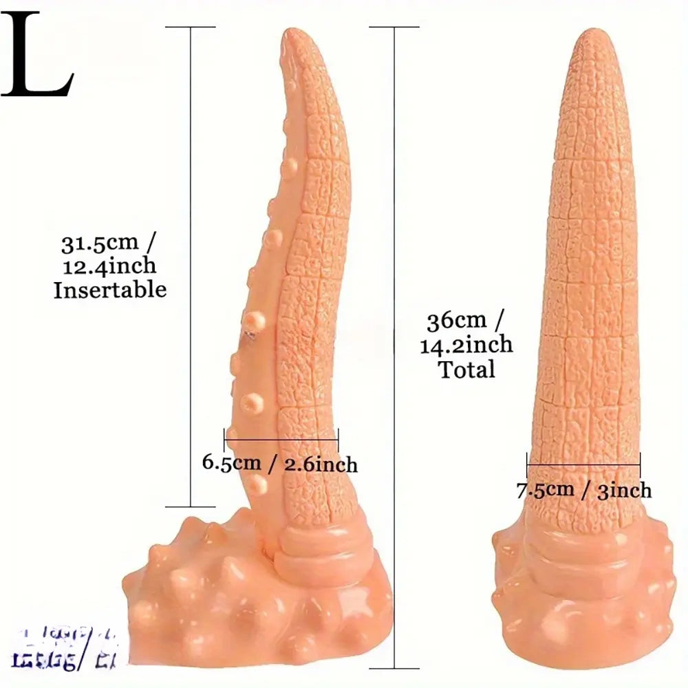 9.5in 14.2in Octopus Tentacle Big PVC Dildo For Anal Sex Expansion Love
