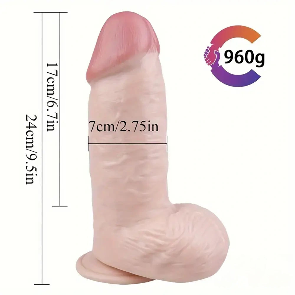 9.5in Big Real Looking Dildo For Women Men Lesbian Gay Sex Love Toy