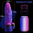9.5in Fantasy Realistic Thick Gspot Soft Silicone Anal Dildo Adult Sex Toy
