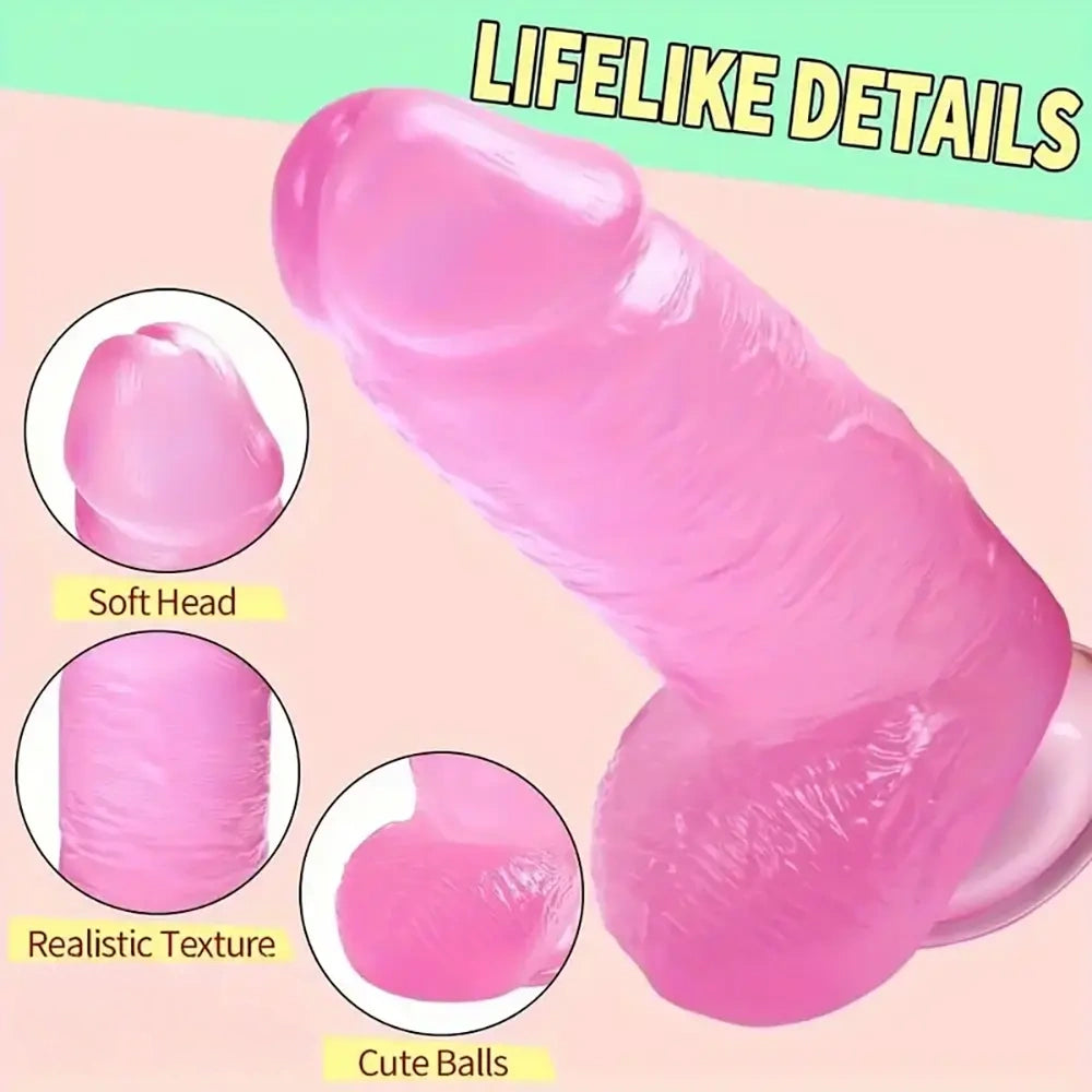 9.5in Realistic Dildo With Suction Cup Large Thick PVC Sex Toy For Vagina