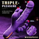 9.5in Silicone 3in1 Soft Vibrating Dildo Rabbit Vibrator For Women