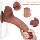 9.5in Superb Flesh-like Silicone Real Feeling Big Dual Density Dildo