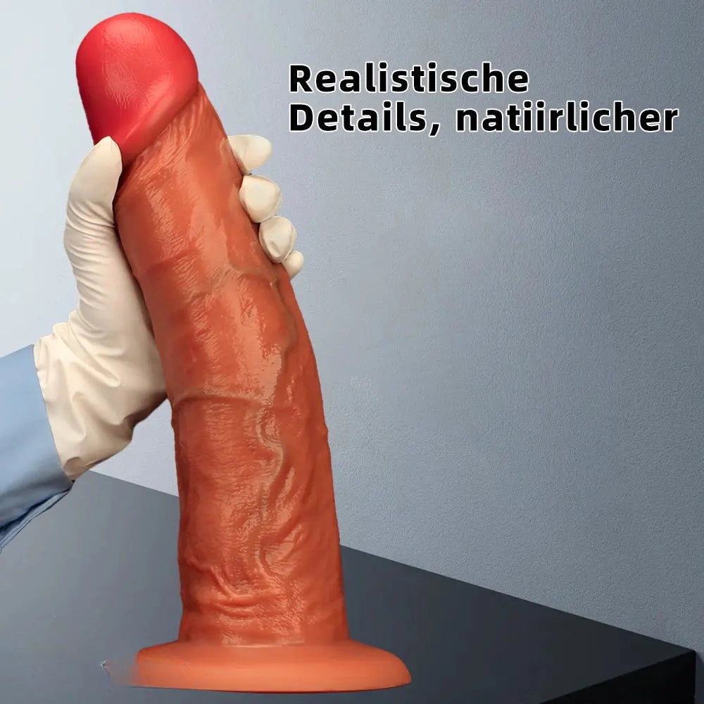9.64in 11.41in 13in Liquid Silicone Egg-free Upturned Soft Big Real Dildo