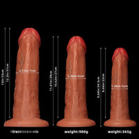 9.64in 11.41in 13in Liquid Silicone Egg-free Upturned Soft Big Real Dildo