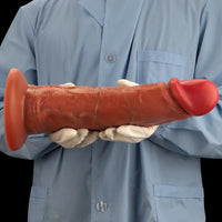 9.64in 11.41in 13in Liquid Silicone Egg-free Upturned Soft Big Real Dildo
