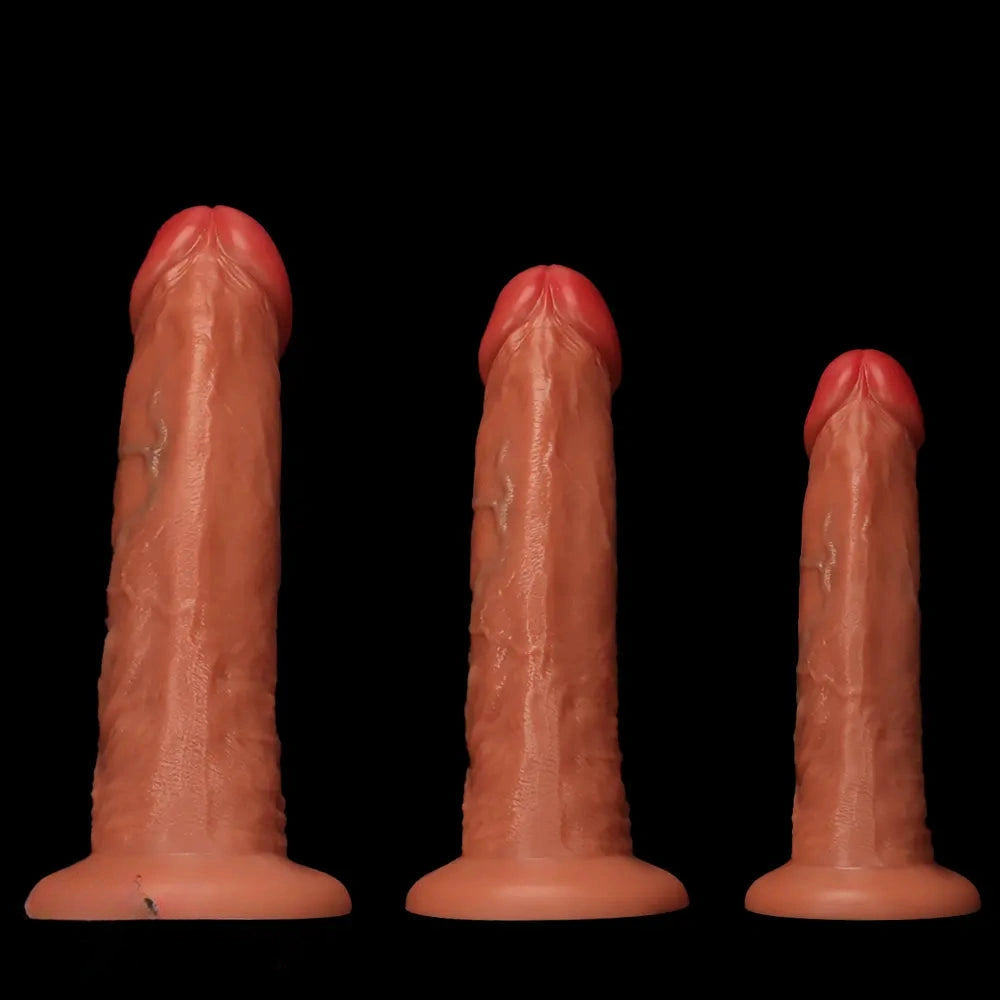 9.64in 11.41in 13in Liquid Silicone Egg-free Upturned Soft Big Real Dildo