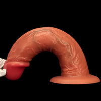 9.64in 11.41in 13in Liquid Silicone Egg-free Upturned Soft Big Real Dildo