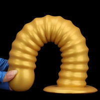 9.64in 11.81in 13.18in Golden Silicone Thread Soft Big Dildo For Pleasure