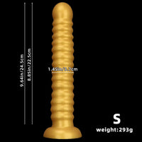 9.64in 11.81in 13.18in Golden Silicone Thread Soft Big Dildo For Pleasure