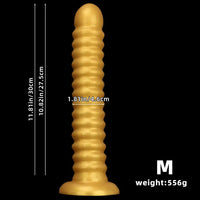 9.64in 11.81in 13.18in Golden Silicone Thread Soft Big Dildo For Pleasure