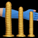 9.64in 11.81in 13.18in Golden Silicone Thread Soft Big Dildo For Pleasure