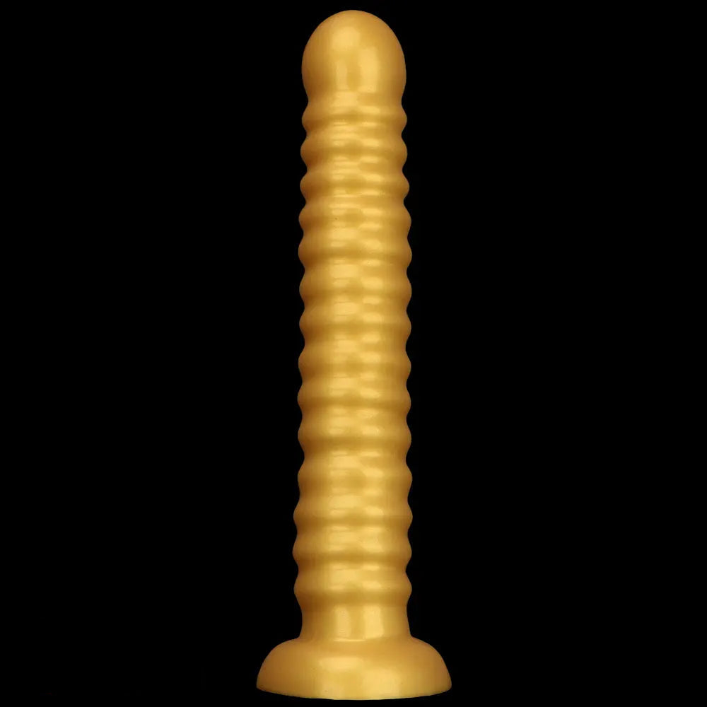 9.64in 11.81in 13.18in Golden Silicone Thread Soft Big Dildo For Pleasure