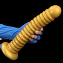 9.64in 11.81in 13.18in Golden Silicone Thread Soft Big Dildo For Pleasure