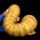 9.64in 11.81in 13.18in Golden Silicone Thread Soft Big Dildo For Pleasure