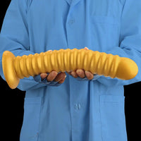 9.64in 11.81in 13.18in Golden Silicone Thread Soft Big Dildo For Pleasure