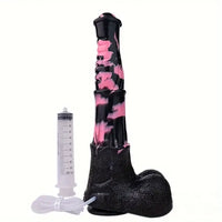 9.64in 13.77 Big Horse Animal Cock Silicone Ejaculation Dildo For Anus