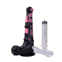 9.64in 13.77 Big Horse Animal Cock Silicone Ejaculation Dildo For Anus