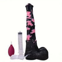 9.64in 13.77 Big Horse Animal Cock Silicone Ejaculation Dildo For Anus