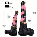 9.64in 13.77 Big Horse Animal Cock Silicone Ejaculation Dildo For Anus