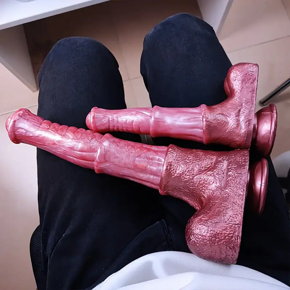 9.64in 13.77in Big Long Horse Cock Soft Silicone Anal Men Strap on Dildo