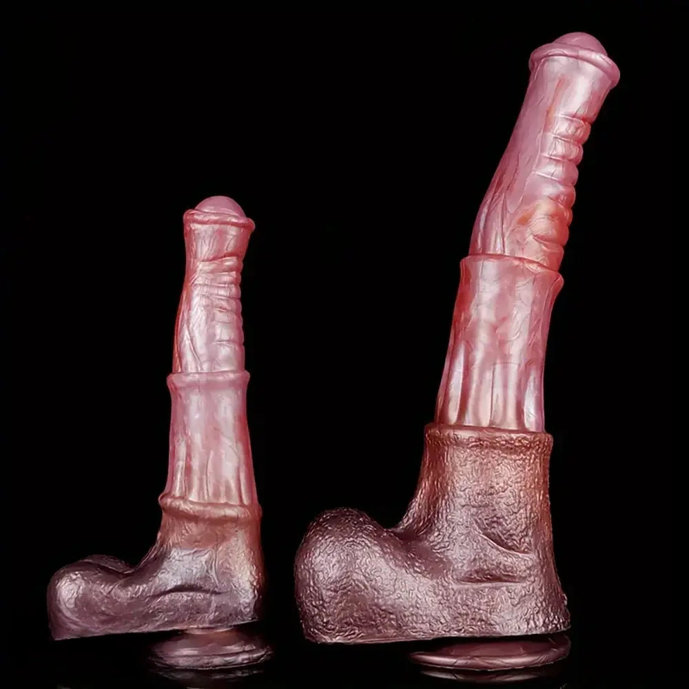 9.64in 13.77in Silicone Soft Animal Big Long Horse Cock Dildo For Men