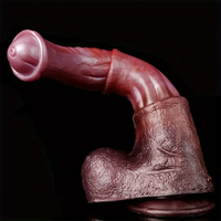 9.64in 13.77in Silicone Soft Animal Big Long Horse Cock Dildo For Men