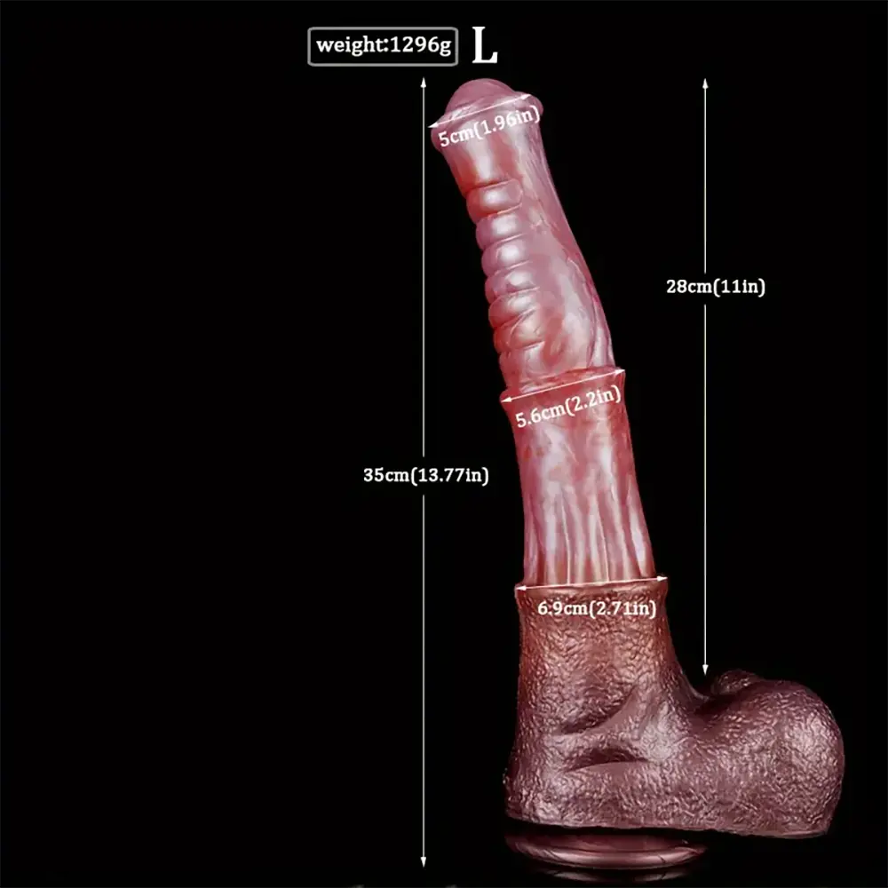 9.64in 13.77in Silicone Soft Animal Big Long Horse Cock Dildo For Men