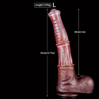 9.64in 13.77in Silicone Soft Animal Big Long Horse Cock Dildo For Men
