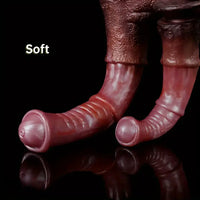9.64in 13.77in Silicone Soft Animal Big Long Horse Cock Dildo For Men