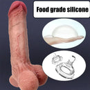 9.64in 8.07in Real Skin Lifelike Big Cock Soft Dildo With Suction Cup