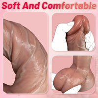 9.64in Big Realistic Liquid Silicone Huge Dildo For Hands-Free Play Sex Toy