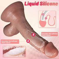 9.64in Big Realistic Liquid Silicone Huge Dildo For Hands-Free Play Sex Toy
