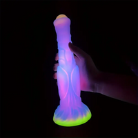 9.64in Big Silicone Soft Glowing Dildo For Stimulating Women Sex Pleasure