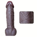 9.64in Ebony Real Large Dildo Silicone Soft Women Fake Penis Anal Sex Toy
