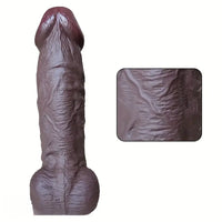 9.64in Ebony Real Large Dildo Silicone Soft Women Fake Penis Anal Sex Toy