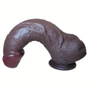 9.64in Ebony Real Large Dildo Silicone Soft Women Fake Penis Anal Sex Toy