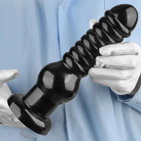 9.64in Knot Big Black Butt Plug PVC Dildo Suction Cup Knotting Dildo