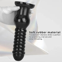 9.64in Knot Big Black Butt Plug PVC Dildo Suction Cup Knotting Dildo