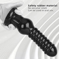 9.64in Knot Big Black Butt Plug PVC Dildo Suction Cup Knotting Dildo