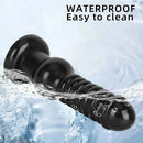 9.64in Knot Big Black Butt Plug PVC Dildo Suction Cup Knotting Dildo