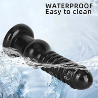 9.64in Knot Big Black Butt Plug PVC Dildo Suction Cup Knotting Dildo