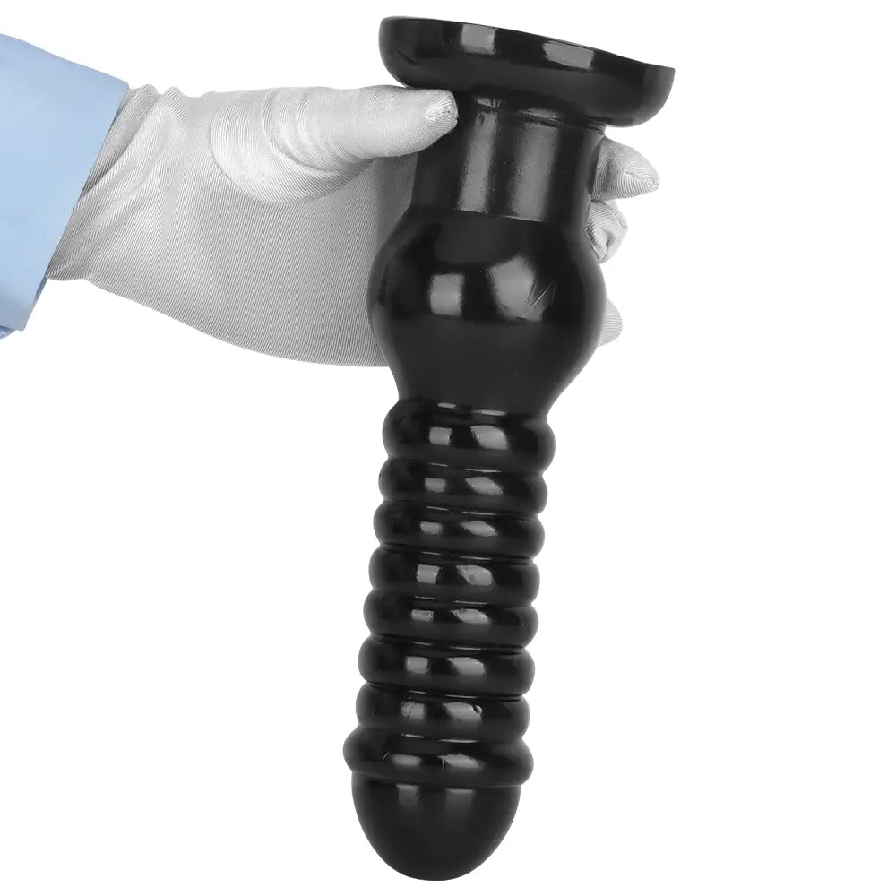 9.64in Knot Big Black Butt Plug PVC Dildo Suction Cup Knotting Dildo