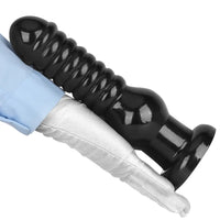 9.64in Knot Big Black Butt Plug PVC Dildo Suction Cup Knotting Dildo