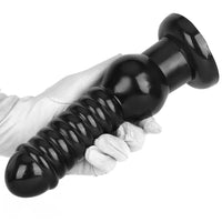 9.64in Knot Big Black Butt Plug PVC Dildo Suction Cup Knotting Dildo
