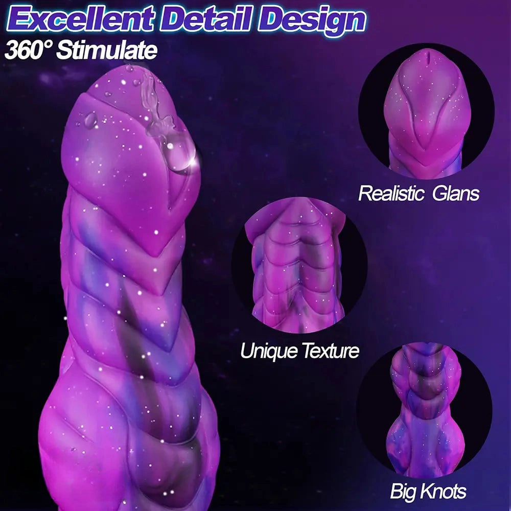 9.64in Knot Monster Silicone Big Soft Dildo For Immersive Experience