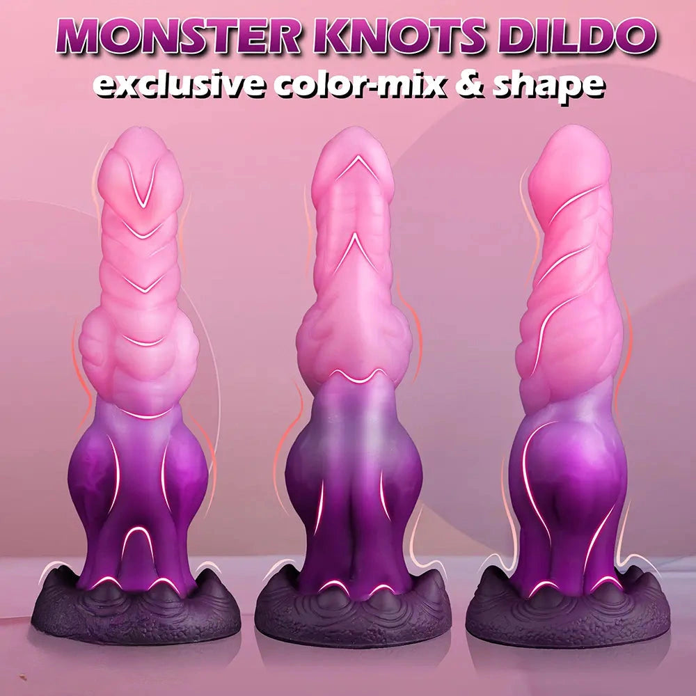 9.64in Knot Monster Silicone Big Soft Dildo For Immersive Experience