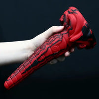9.64in Large Silicone Unisex Red Tapered Soft Fantasy Anal Plug Dildo