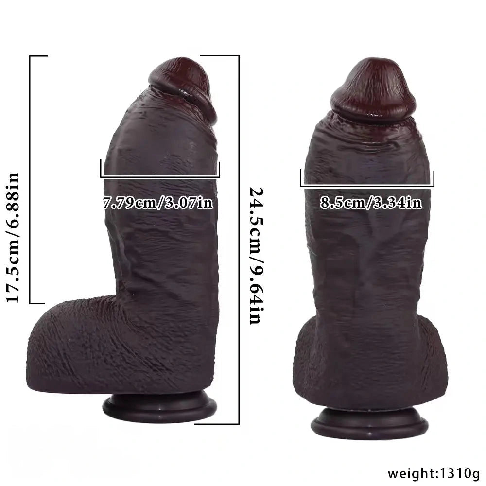 9.64in Real Skin Thick Big Dildo G-Spot Stimulator Anal Dilator Adult Erotic Gift